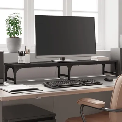 Obrázok produktu pre vidaXL Stojan na monitor čierny 105x23x15,5 cm Drevený materiál