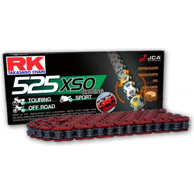 Produktbild von Rk-Ketten 525 xso 120 n rot schwarz offen