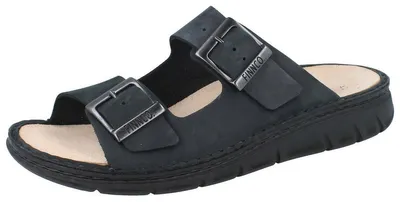 Produktbild von FINN COMFORT Cayman Soft Damen Herren Pantolette blau marine Nubukleder - Größe: 44