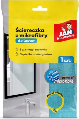 Obrázek produktu pro Jan Niezbędny Utěrka z mikrovlákna na zrcadla, 1 kus