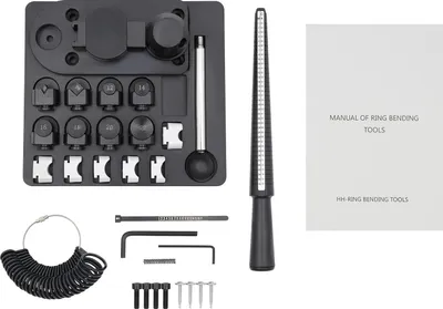 Produktbild von Ringbiegemaschine - Schmuck Ringbiegewerkzeug - 12–22 mm Matrizen - Für Weichmetall <3 mm - Stahl & Nylon - Manuell - Schwarz