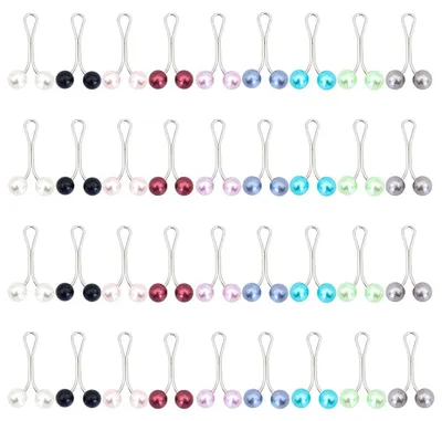 Imagen del producto de Clips para hijab en forma de U, paquete de 36 unidades, alfileres de seguridad de colores para chales e hijabs