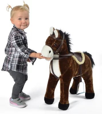 Produktbild von Pink Papaya Stehpferd "Timmy" 65 cm Pony bis 100 kg belastbar mit Sound und Steigbügeln