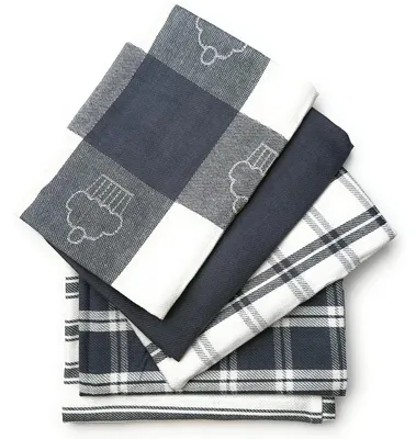 Productafbeelding van Theedoek keukendoek vaatdoek - 100% katoen - 70 x 50 cm - 5 stuks - Grijs
