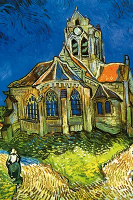 Zdjęcie produktu dla Vincent Van Gogh Art Print Obraz - Kościół w Auvers, 1890 (120 x 80 cm)