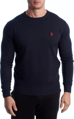 Imagen del producto de U.S. POLO ASSN. Suéter de punto para hombre, cuello redondo, modelo US40173038