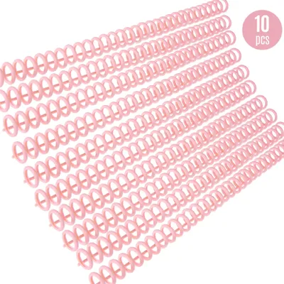 Produktbild von KW-Trio 10 Stueck Kunststoff 30-Loch-Loseblattbinder Ringbindungsstacheln Kaemme 85 Blatt Kapazitaet fuer DIY-Papier Notizbuch Album Office School Supplies