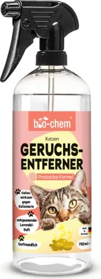 Produktbild von bio-chem Katzen Geruchsentferner Spray 750 ml - Enzymreiniger mit Mikroorganismen - Geruchsneutralisierer gegen Katzenurin Geruch - Entfernt Gerüche aus Sofa, Teppich, Polster nachhaltig -  DE