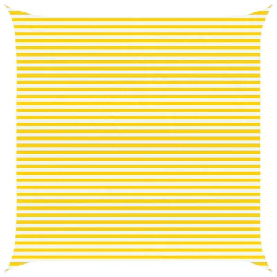 Image de vidaXL Tente d'ombrage jaune et blanche 5 x 5 m 100 % polyester Oxford