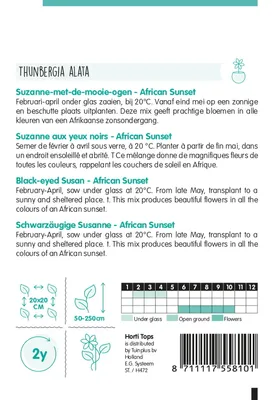 Produktbild von Schwarzäugige Susanne African Sunset | Blumensamen von Hortitops