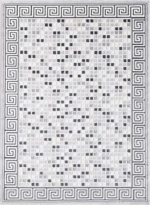 Produktbild von Wohnzimmer- und Schlafzimmerteppich mit gewebtem geometrischem Muster BERIM