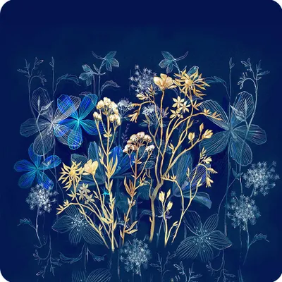 Zdjęcie produktu dla Podkładka kwadratowa Bertoni - Trwała, praktyczna i stylowa podkładka filcowa z nadrukiem HD - MIDNIGHT - 33 cm x 33 cm