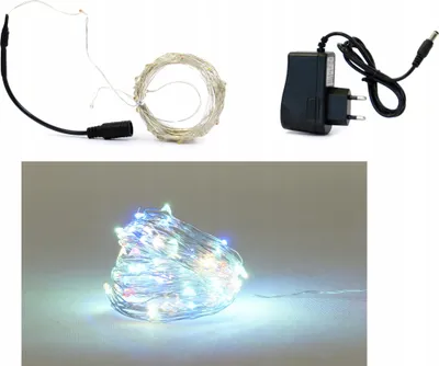 Produktbild von LED Drahtlichterkette 100 Dioden Bunt - Stimmungsvolle Beleuchtung Silberdraht