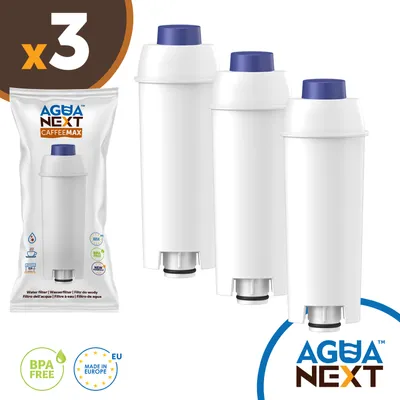 Obrázek produktu pro 3 x náhradní vodní filtr AguaNext CaffeeMax vhodný pro Delonghi DLS C002 ECAM ESAM