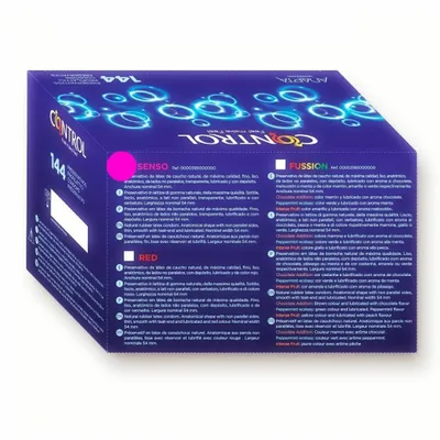 Obrázek produktu pro CONTROLO FINISSIMO SENSO Přírodní latexové kondomy tenké (0,06 mm) - 144 kusů