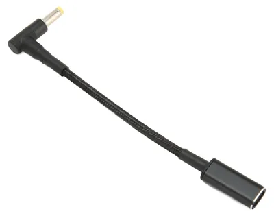 Zdjęcie produktu dla Kabel przejściowy USB typu C (gniazdo) na 4,8 x 1,7 mm (wtyk) z podwójnym PD i układem E MARK – przenośny kabel z zasilaczem USB typu C o mocy 100 W