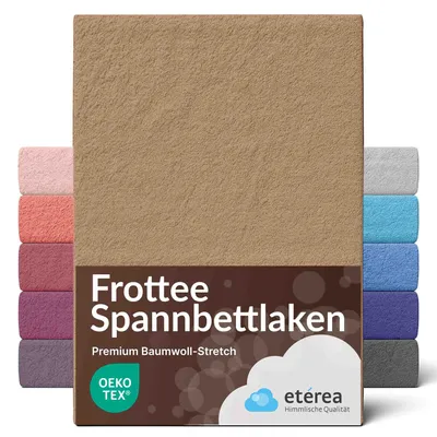 Produktbild von etérea Frottee Spannbettlaken 80% Baumwolle  20% Polyester 140x200 - 160x200 cm