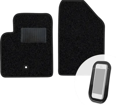 Produktbild von moto-MOLTICO Vorne Fußmatten Auto Velours Autoteppiche Schwarz Automatten Set 2-teilig passend für Fiat Freemont 2011-2015