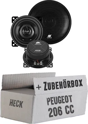 Produktbild von ESX XE42 Xenium - 10cm Koax System - Einbauset passend für Peugeot 206 CC Heck - justSOUND