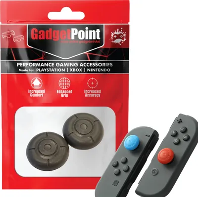 Produktbild von Thumbgrips - Thumb Grips voor Nintendo Switch Joy-Con Controllers - Gaming Thumbgrips - Performance Anti-Slip Thumbsticks - Bescherming Accessoires - Thumbgrip - Zwart -