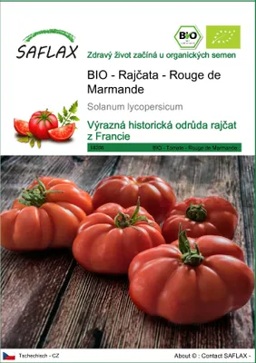 Obrázek produktu pro SAFLAX - BIO - Rajčata - Rouge de Marmande - Solanum lycopersicum - 10 Semena