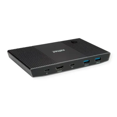 Produktbild von ROLINE KVM Switch, HDMI 4K, USB, 1 User - 2 Mobilgeräte