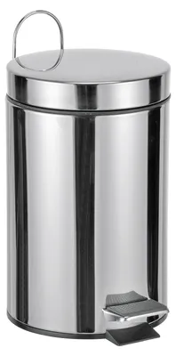 Produktbild von Hi Kosmetikeimer 3l 17x25cm mit Kunststoffeinsatz Edelstahl, 3 l, Rund, Metall, Silber, Kunststoff, Terrasse