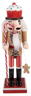 Productafbeelding van Clayre & Eef kerstdecoratie: notenkraker, 8x7x25 cm, bruin, hout