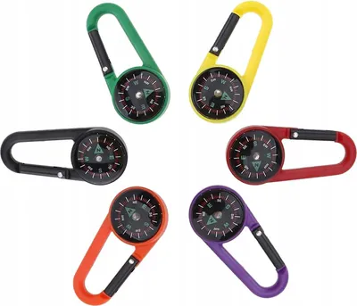 Image de Boussole avec mousqueton et petit mini-porte-clés pour enfants (lot)