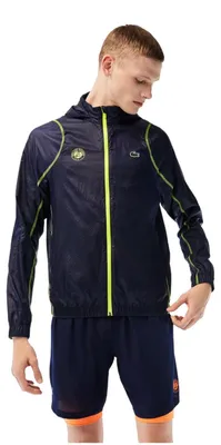 Obrázek produktu pro Pánská sportovní bunda Lacoste Sport Roland Garros, vhodná pro trénink, s kapucí, tmavě modrá, velikost S
