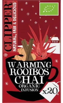 Produktbild von Clipper  Rooibos Chai Aufguss 35g – koffeinfreier, würziger Kräutertee