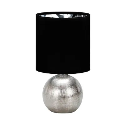 Image de Perlo E14 noir/argenté Veilleuse de table