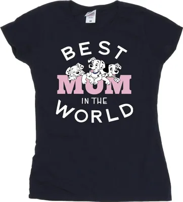 Produktbild von Disney - "101 Dalmatians Best Mum In The World" T-Shirt für Damen BI22995 (XL) (Marineblau)