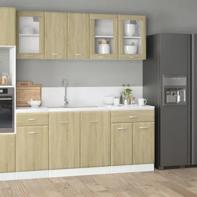 Produktbild von vidaXL 4-tlg. Küchenschrank-Set Lyon Sonoma-Eiche Holzwerkstoff
