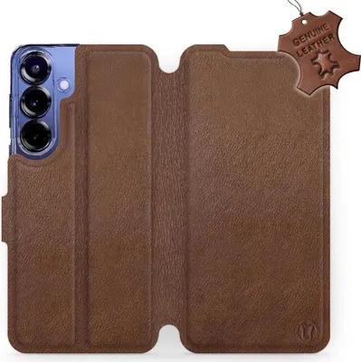 Produktbild von Echtleder Handyhülle für Galaxy S25 Plus, Mobiwear Leather, Braun