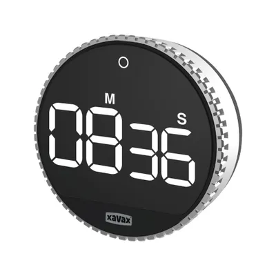 Produktbild von Xavax Timer 'Rotation' Digital Wecker - Silber/Schwarz