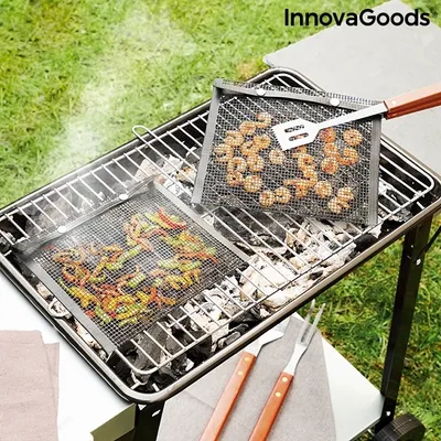 Produktbild von GKA Grill Netzbeutel für Gemüse und kleine Lebensmittel Grillen Grillmatte Grillbeutel