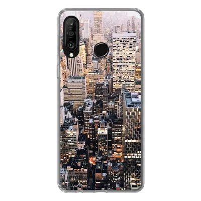 Produktbild von MuchoWow® Handyhülle Schutzhülle Hülle für Huawei P30 Lite New York - NYC - Amerika Silikon Softcase Handy Hülle - Handyhülle