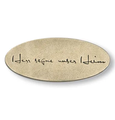 Produktbild von Haussegen Herr segne unser Heim 15 cm Bronze