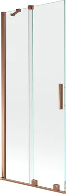Produktbild von Mexen Velar 2-Flügel-Badewannenwand Regulierbare 85 x 150 cm, transparent, Rosa Gold - 896-085-000-01-60