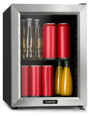 Obrázok produktu pre Klarstein Harlem, chladnička na nápoje, minibar, kompresný chladiaci systém, objem 23 litrov, 5 úrovní chladenia: 0 - 10 °C, nízka hlučnosť: 39 dB, 1 kovová mriežková základňa, čierna