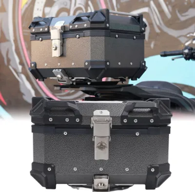 Obrázek produktu pro 25litrový motocyklový topcase s bezpečnostním zámkem, voděodolnou hliníkovou slitinou, rychloupínacím kufrem pro přilbu