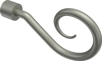 Produktbild von Interdeco Endstücke / Zierabschlüsse für Gardinenstangen mit 16 mm Ø Chrom matt, Typ Allegra (Spirale), Pack. 2 Stück