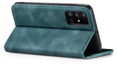 Produktbild von Handy Hülle für Samsung Galaxy A51 Klapphülle Bookcase Flip Cover Handy Tasche Etui Farbe: Petrol