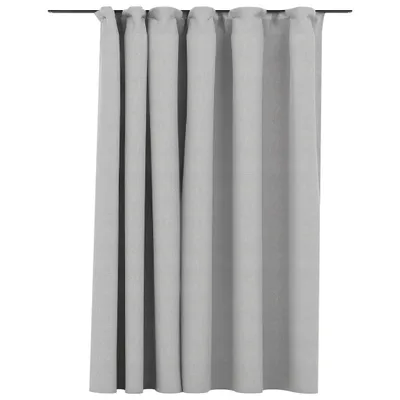 Immagine prodotto di vidaXL Tenda oscurante con ganci effetto lino Grigio 290x245 cm