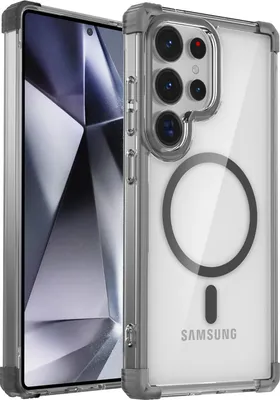 Produktbild von Magnetisch Hülle für Samsung Galaxy S26 Ultra Kompatibel mit Magsafe Stoßfest Militärschutz Transparente Handyhülle Schwarz