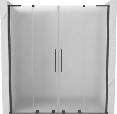 Obrázok produktu pre Posuvné sprchové dvere Mexen Velar L Duo 180 cm, matné, pištoľovo sivé, kartáčované - 871-180-003-32-66