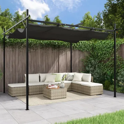 Produktbild von Pergola mit Schiebedach Anthrazit 295x292x230 cm
