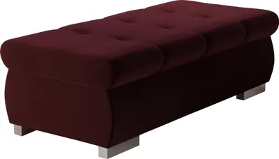 Produktbild von MIRJAN24 Polsterhocker Orkan Groß, Moderne Sitzhocker vom Hersteller, Holzkonstruktion, 120x60x39 cm (Farbe: Venus Velvet 2932)