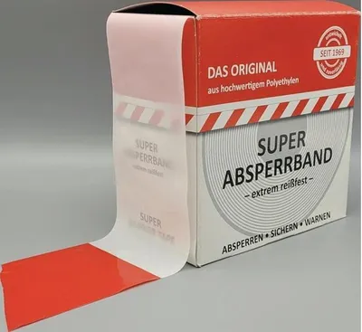 Obrázok produktu pre Bariérová páska d.100m š.80mm červená/biela blokovaná 100m/box